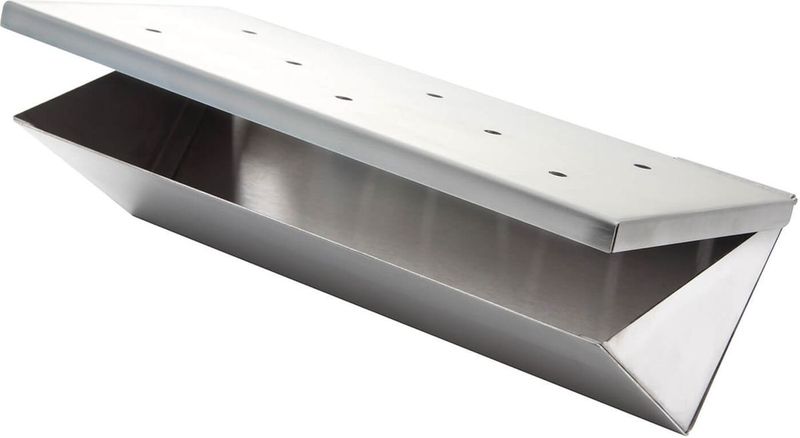 Allgrill Räucherbox aus Edelstahl 22 x 10 x 5,5 cm