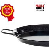 Leichte emaillierte Paella Pfanne mit Griffen - Universell einsetzbar und robust: Original spanische Paella Pfanne Typ Valenciana Ø 26 cm