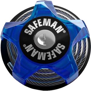 Safeman Skislot & Snowboard slot | Fietsslot | Klein, Sterk & Multifunctioneel | Blauw | 75cm