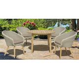 Garden Pleasure Sitzgruppe Arvada taupe, braun Kunststoff, Holz, 9-teilig