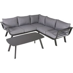 Garden Pleasure Loungegruppe AURELIA hellgrau, dunkelgrau Metall, 13-teilig