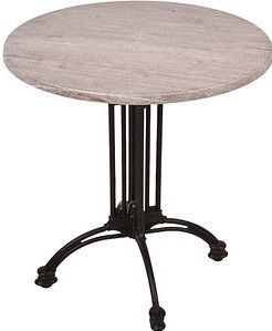 Bistrotisch Set Washington Pine Ø70cm Tischgestell Alu schwarz Garten Tisch