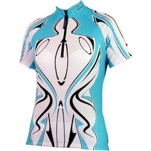 Gonso Fietsshirt tropea dames lichtblauw wit maat 42