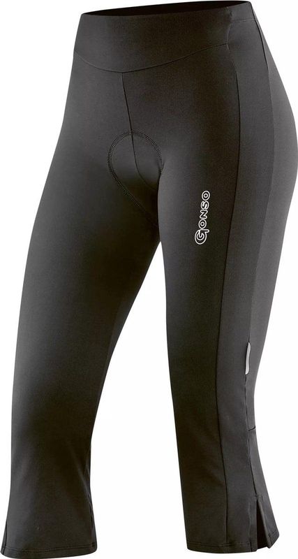 Gonso - Jane - Driekwart Fietsbroek - Zwart - Lycra - Dames