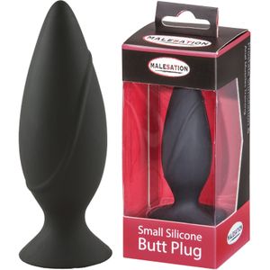 Malesation - Siliconen Butt Plug small - Zwart
