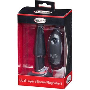 Dual Layer Silicone Butt Plug met Vibratie - Small