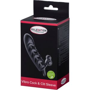 MALESATION Penis sleeve Vibro Cock & Clit Sleeve Zwart