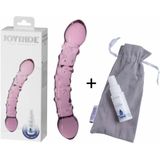 Joyride - Glazen Roze Dildo voor vaginaal en anaal gebruik - Set 18