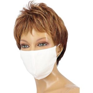 Katoenen masker wit one size