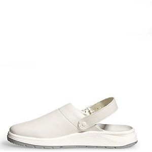 ABEBA 877021 - uniseks schoenen - ACTIVE Clog SRC - glad design - EU 38 - wit - voering: stof - met gespsluiting