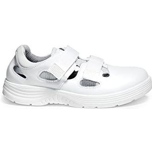 ABEBA 711031 S1 sandaal, antislip PU-zool, wit, maat 42