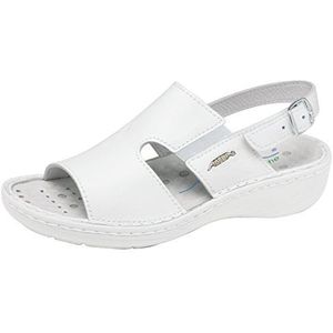 Abeba sandalen 6874 - Reflexor Comfort glad leer wit, gecertificeerd