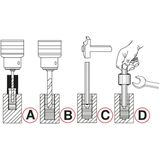 KS Tools 150.1305 Schroefdraad-uitdraaiset, 25-dlg