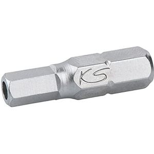 KS Tools 911.2959 1/4"" Bit binnenzeskant met boring, 5/32"", 25mm, 5 per pak