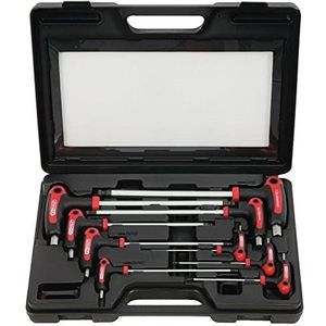 KS Tools 151.8150, T-Griff-Inbusschlüsselsatz, 9 Stück(e), T-Griff mit kurzem Arm, Chrom-Vanadium-Stahl, 1,8 kg