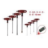 KS Tools - 151.8155 - Inbusschroevendraaier - Kogelkop - 2-componentenhandgreep - Mat Verchroomd