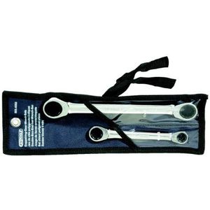 KS Tools 503.4552 GEARplus Dubbele ratelringsleutelset, recht, 2-dlg