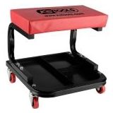 KS Tools - Mobiele Kruk - Rood - Stalen Buis - 4 Zwenkwielen