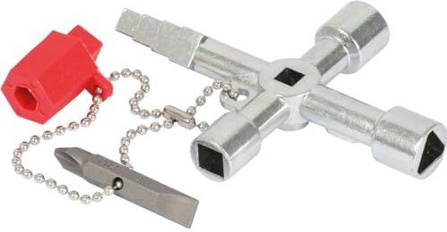 KS Tools - 130.1020 - Universele Schakelkastsleutel - 61 mm - Spuitgietzink