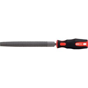 KS TOOLS - 157.0114 - halfronde vijl, zacht, gekarteld, L.150 mm - handvat van 2-componenten