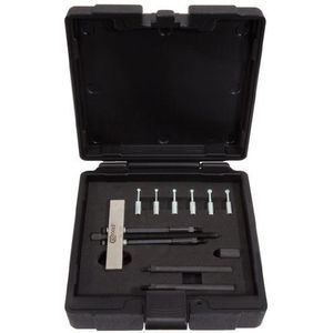 KS Tools 700.1500 - Universele speciale kogellagerkoffer 1/6 inch (klein) - voor eenvoudig en snel aftrekken van lagers zonder demontage van de cardanas - 16-delig