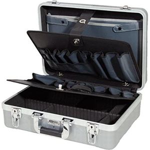 KS Tools Gereedschapskoffer van ABS met harde behuizing en aluminium frame, l x b x h = 471 x 338 x 154 mm, zilverkleurig