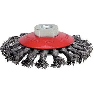Rostfreie Kegelform-Stahldrahtrundbürste, 0,5mm, ø 115mm
