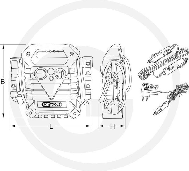 KS Tools Jumpstarter / Starthulp 12 - 700 A