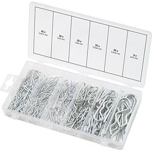 KS Tools Assortiment veer-splitpennen, 150 delen, 1,8 x 33 - 3,9 x 75 mm