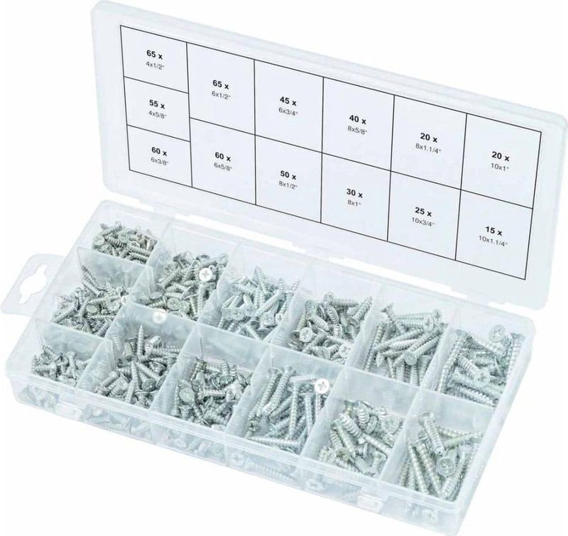 KS Tools - 970.0430 - Assortiment Houtschroeven - 550-dlg