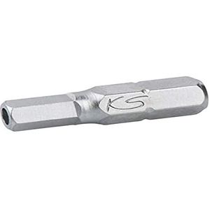 KS Tools 911.3584 1/4"" Bit binnenzeskant met boring, 25mm, 3/16