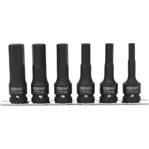 KS TOOLS 1/2" Kraft-Bit-Stecknuss-Satz lang 6tlg. - 515.1104