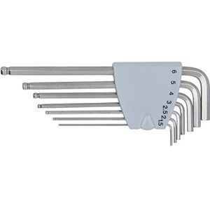 KS Tools 964.0415 RVS kogelkop-inbussleutelset, lang, 7-dlg