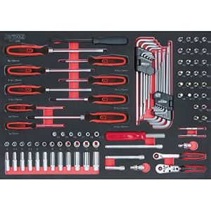 KS Tools 711.1095 Set 1/4"" SCS dopsleutels, 95-dlg in 1/1 systeem-inlay