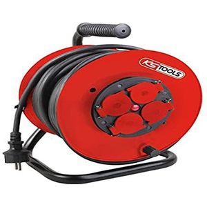 KS Tools - 150.4224 - Elektrische haspel 25 m - stekkerdoos met 4 aansluitingen