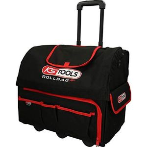 KS Tools Universele ROLLBAG-gereedschapstas XL, met telescopische trolley, zwart / rood