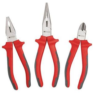 KS Tools 922.8010 Ultimate tangen-set, 3-delig, rood/zwart