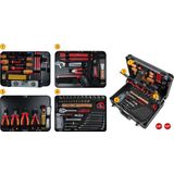 KS Tools 911.0628 1/4"" + 1/2“ Elektriciens gereedschapset, 128-dlg