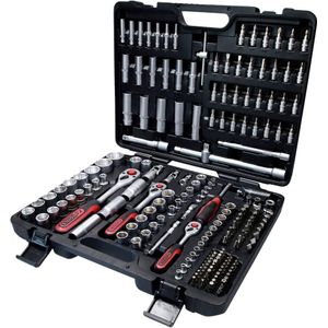KS Tools Steckschlüssel 1/4"+3/8"+1/2" Steckschlüssel-Satz, 195-tlg