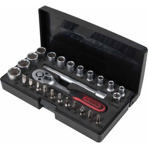 KS Tools Ratelsleutel. doppen en bit set 1/4'' 26-delig 917.0626