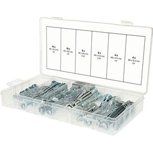 KS Tools 970.0820 Assortiment spreid- en ankerpluggen, M4 x 20 mm - M6 x 52 mm, 40-dlg