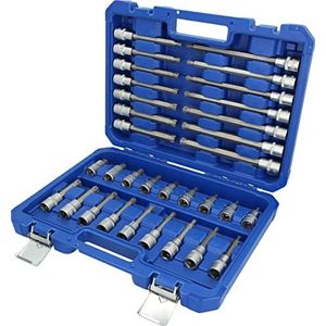 BRILLIANT TOOLS - 32-delige Doppenset - Zilver - Chroom-Vanadiumstaal - Blauw