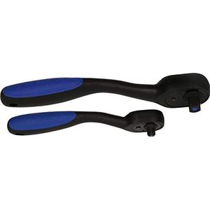 Brilliant Tools - Omschakelbare Ratelset - Blauw-Zwart - Mat Chroom-Vanadiumstaal - 2-Delig