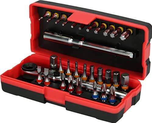 KS TOOLS - Set - Schroevendraaierbits - 31-delig - Mat Gesatineerd - Chroom-vanadium Staal