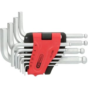 KS Tools 151.4780 Inbus Haakse schroevendraaierset 1.5 mm, 2 mm, 2.5 mm, 3 mm, 4 mm, 5 mm, 6 mm, 7 mm, 8 mm, 10 mm 10-d
