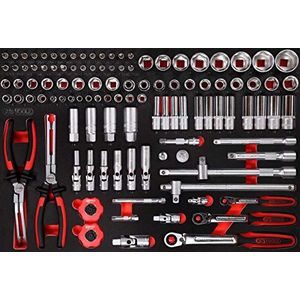 KS Tools 811.0111 Set SCS dopsleutels, 111-dlg 1/4""+3/8""+1/2"" in 1/1 systeem-inlay