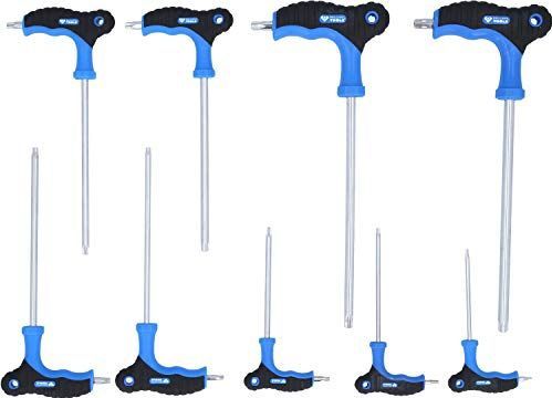 T-Griff-Torx® mit Stirnlochbohrung-Winkelstiftschlüssel-Satz, 9-tlg
