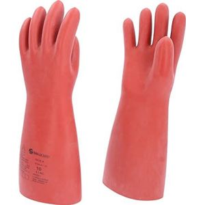 KS Tools 117.0099 Elektrische beschermende handschoen met mechanische en warmtebescherming, maat 10, klasse 4 [36.000 V], rood