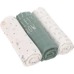 Lässig Hydrofiele luier swaddle doek 3 stuks Garden Explorer Boys 80 x 80 cm