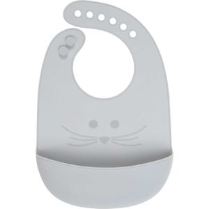 Lässig slabbetje Silicone Little Chums Mouse grey 6 tot 24 maanden